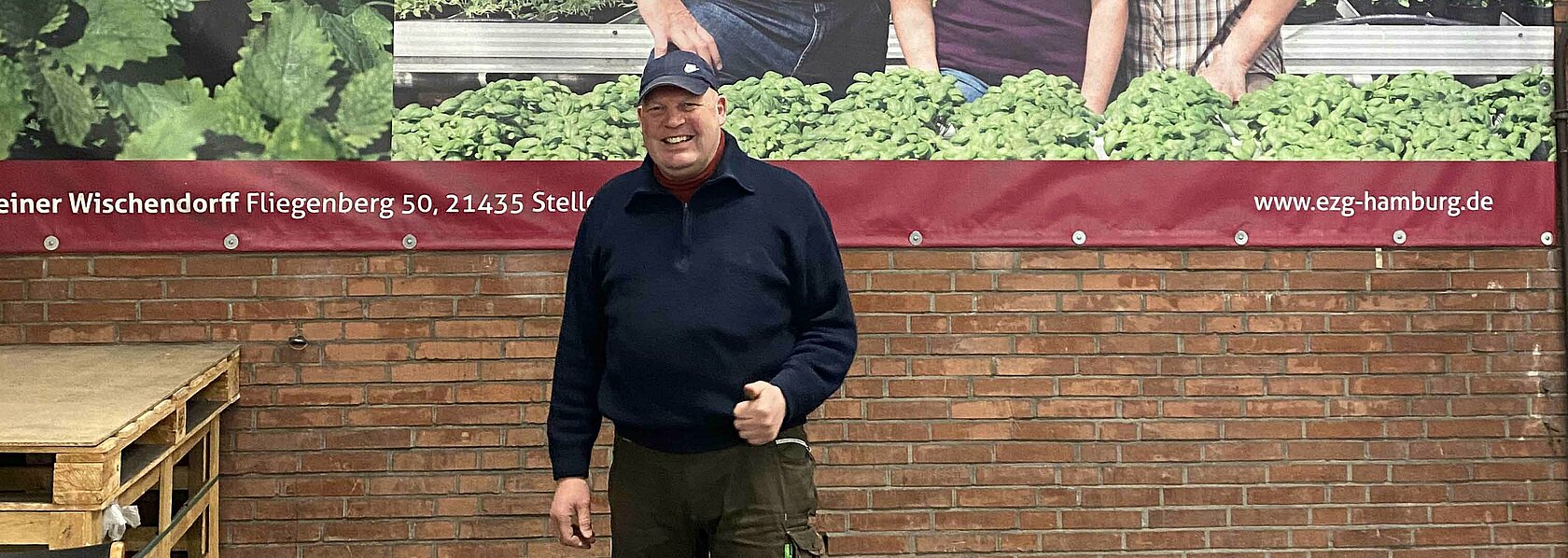 Heiner Wischendorff auf der Erzeugerfläche