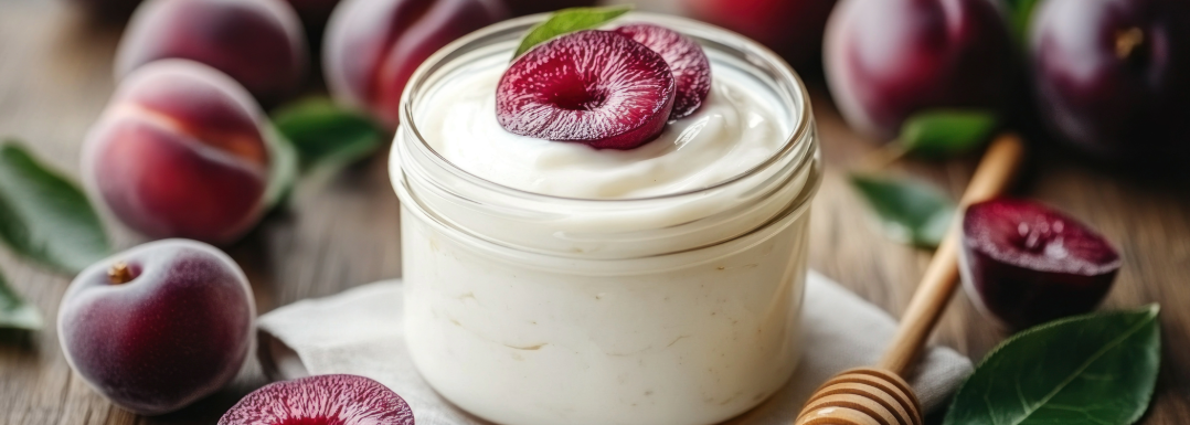 Pflaumen Joghurt Dessert